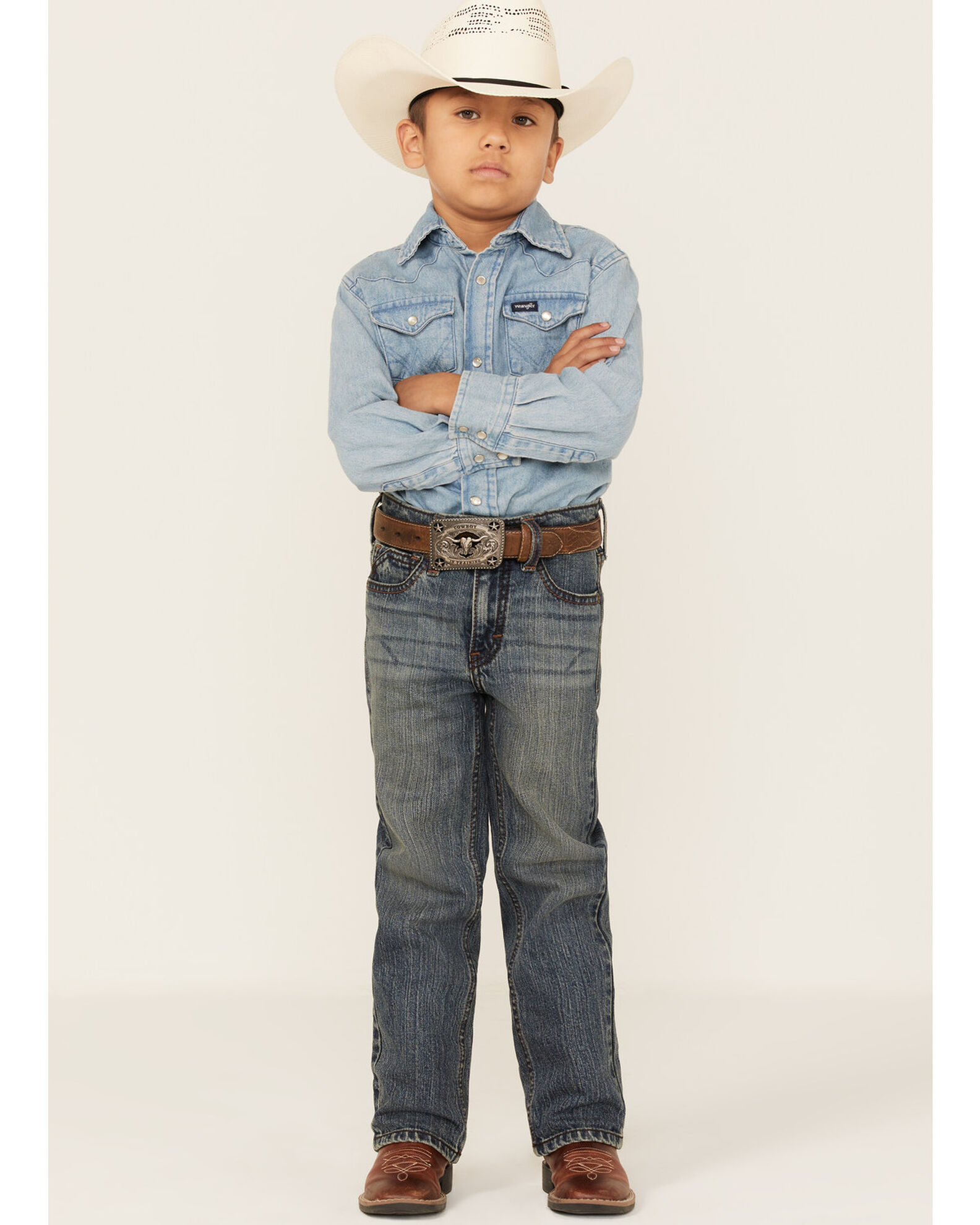 Cody James Boys Steel Dust Medium Wash Mid Rise Stretch Slim