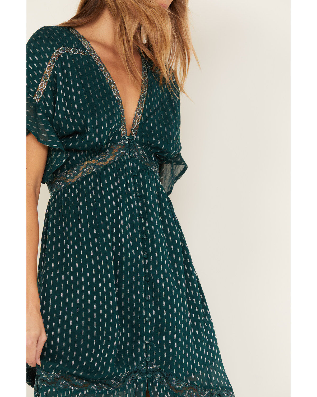 Image #3 - Shyanne Women's Metallic Clip Dot Bohemian Dress, , hi-res