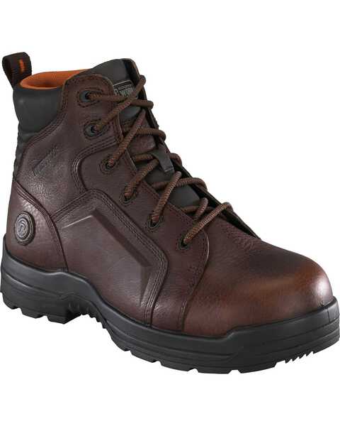 Rockport Women's More Energy Brown 6" Lace-Up Work Boots - Composite Toe, Brown, hi-res