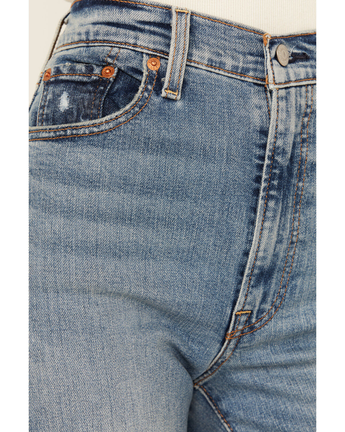 Image #2 - Levi's Women's Light Wash High Rise Slim Stretch Bell Jeans, Light Wash, hi-res