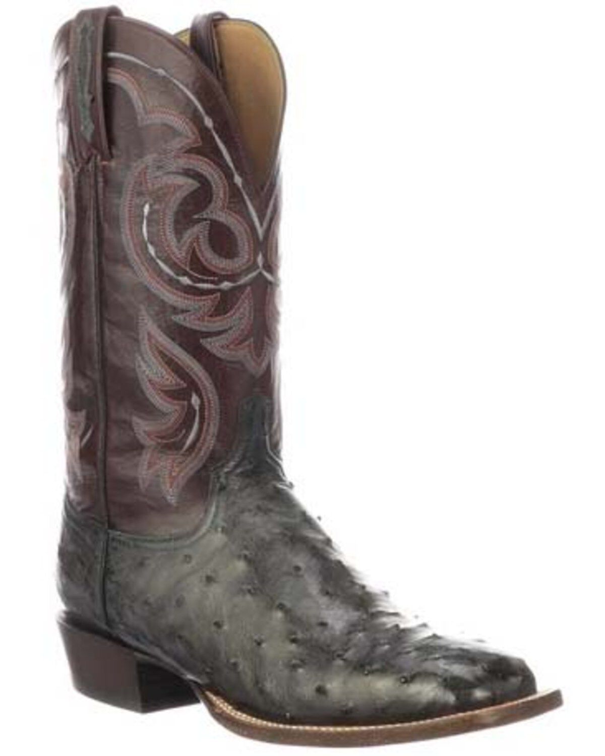 grey ostrich boots