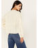 Image #4 - Miss Me Women's Crochet Long Sleeve Top, Cream, hi-res