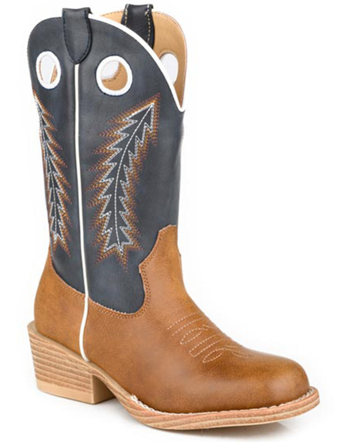 Image #1 - Roper Little Boys' Walker Western Boots - Square Toe, Tan, hi-res