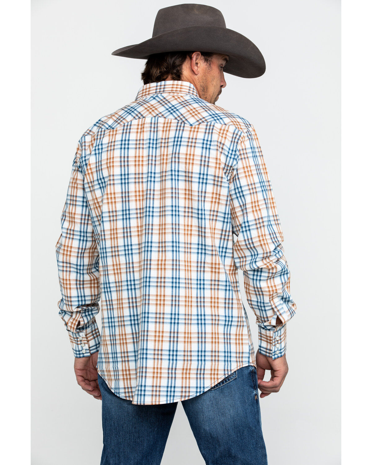 Image #2 - Wrangler Retro Men's Multi Med Plaid Long Sleeve Western Shirt , , hi-res