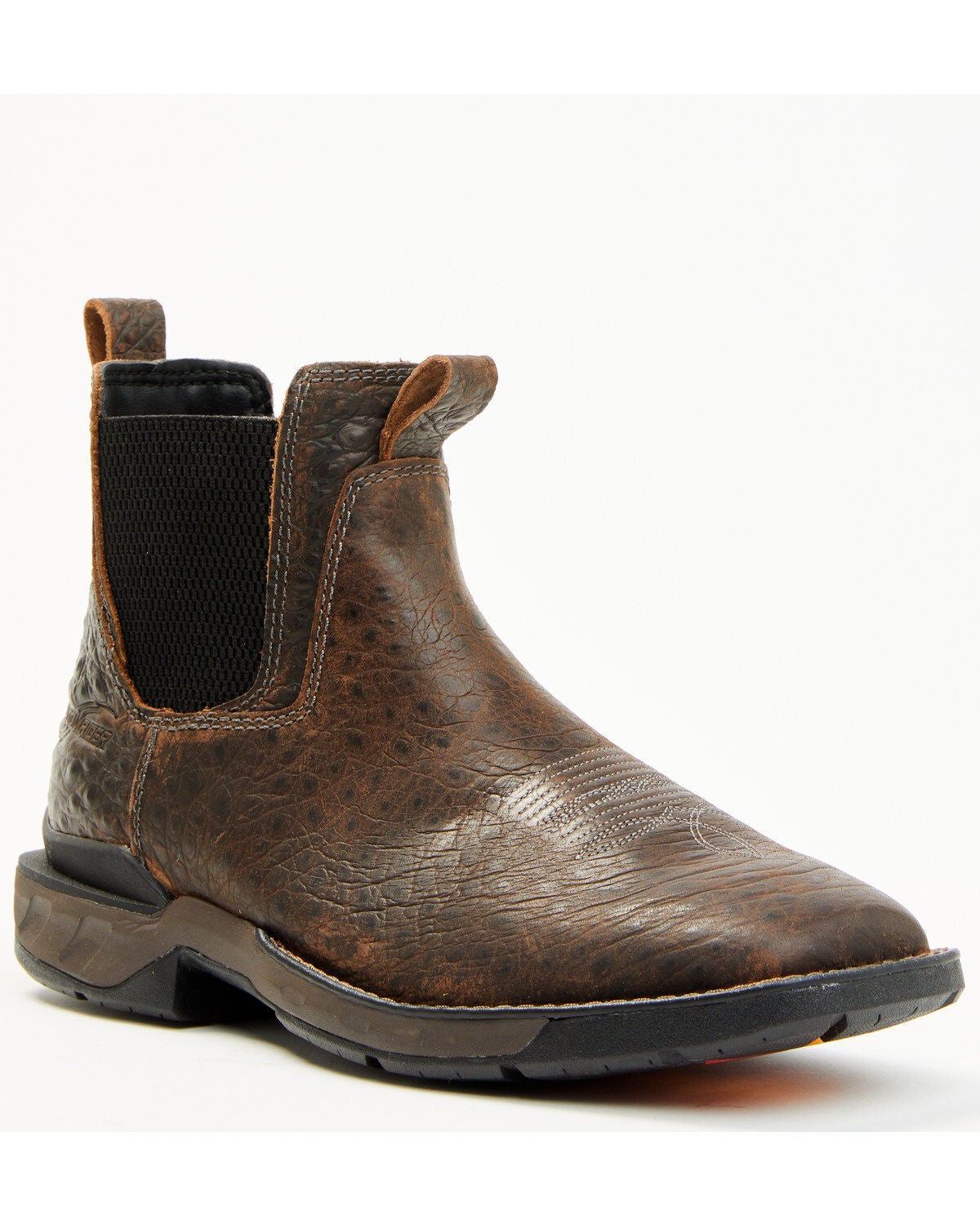 Double H Men's 5" Crestone Romeo Chelsea Boots - Broad Square Toe, Brown, hi-res