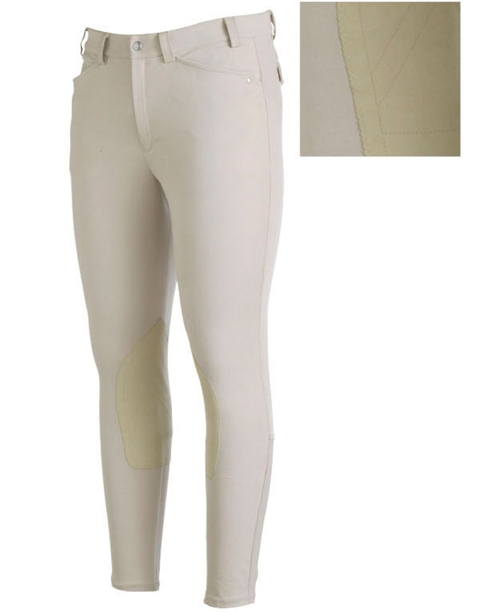 Image #2 - Ariat Men's Heritage Front Zip Riding Breeches, Beige, hi-res