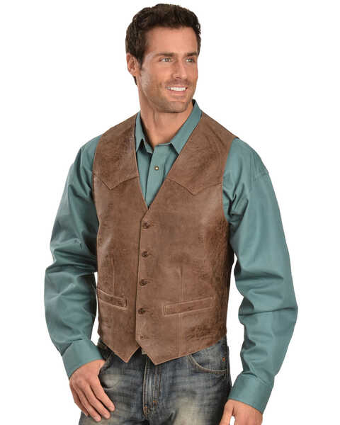 Image #1 - Scully Men's Western Lamb Vest, , hi-res