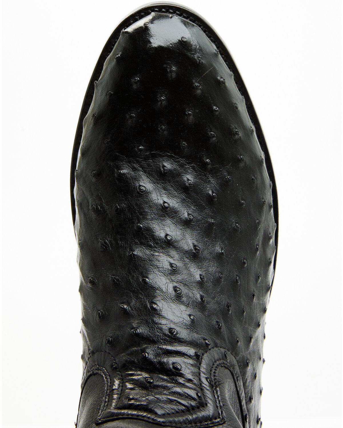 Image #6 - Cody James Black 1978® Men's Carmen Exotic Full-Quill Ostrich Roper Boots - Round Toe, Black, hi-res