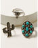 Shyanne Women's Silver & Turquoise Cactus Longhorn 3-Piece Ring Set, Silver, hi-res