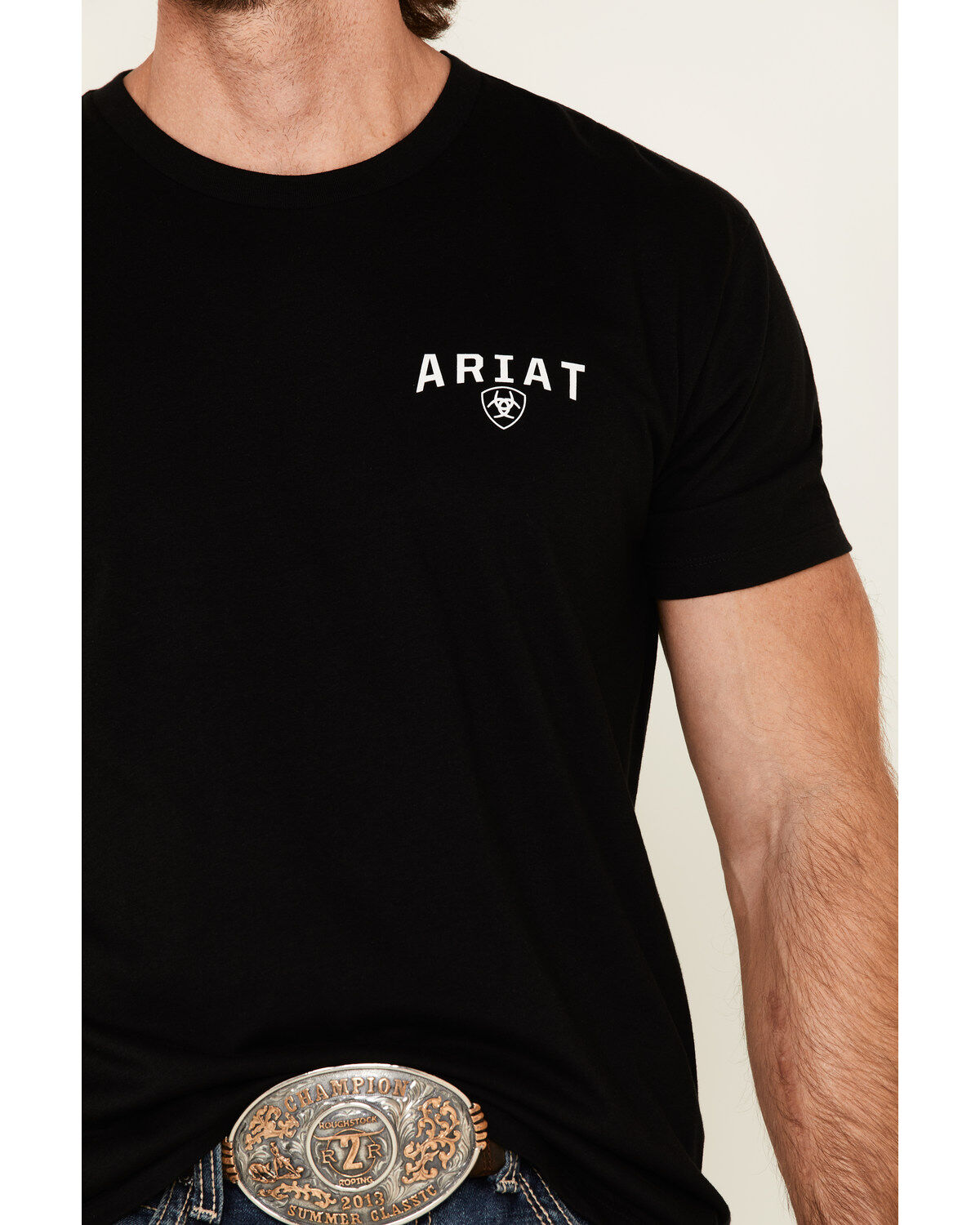 Image #3 - Ariat Men's Black 93 Liberty Logo Graphic T-Shirt , , hi-res