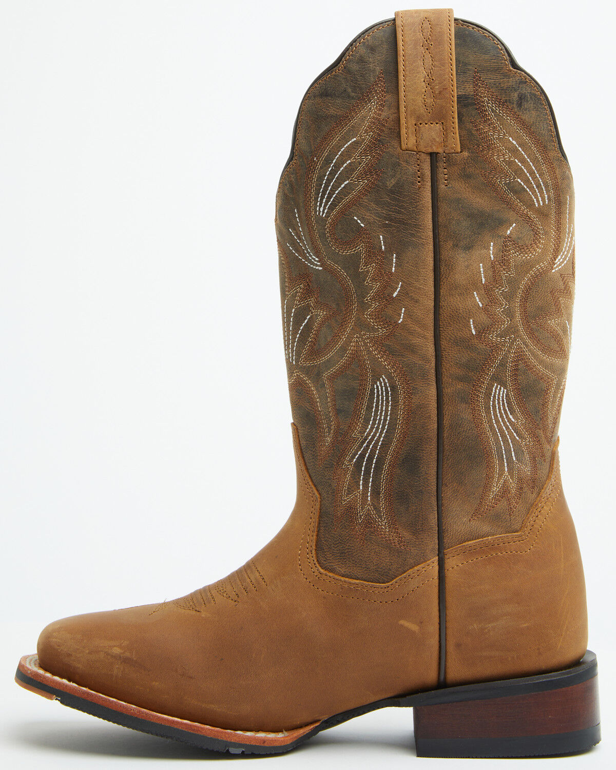 Image #3 - Dan Post Women's Jillian Western Boots - Broad Square Toe, Tan, hi-res