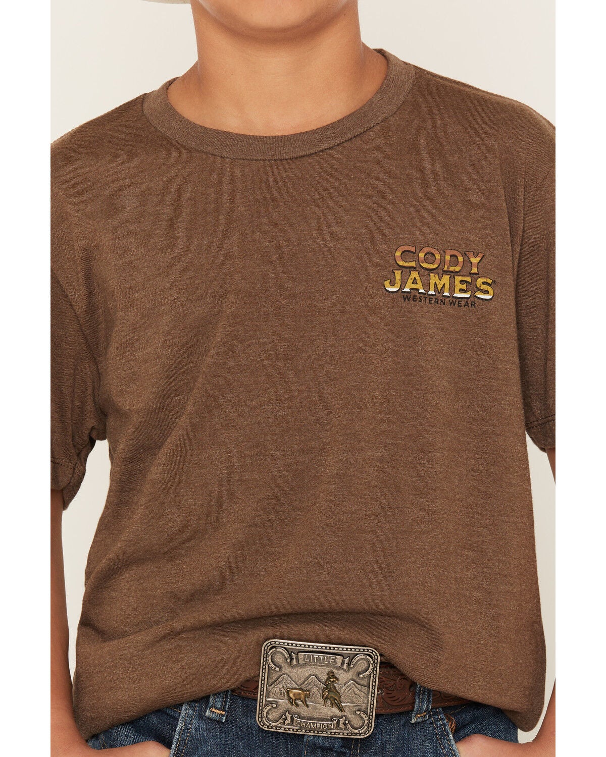 Image #3 - Cody James Boys' Frontier Bison Short Sleeve Graphic T-Shirt, Brown, hi-res