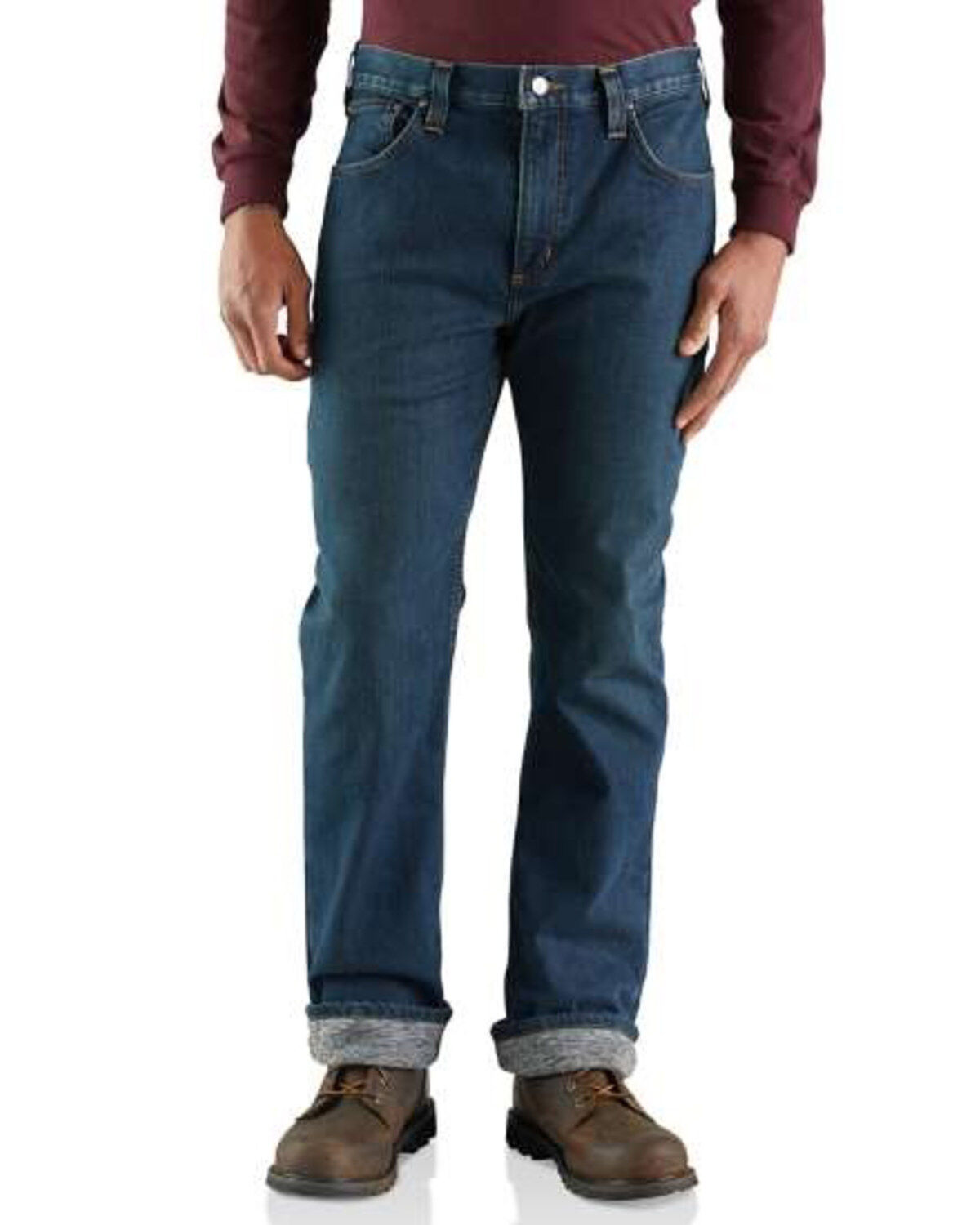lined carhartt jeans