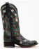 Image #3 - Corral Women's Floral Blacklight Western Boots - Square Toe, Black, hi-res