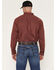 Image #4 - Ariat Men's FR Logan Geo Print Long Sleeve Button-Down Work Shirt, Burgundy, hi-res