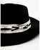 Image #2 - Nikki Beach Women's New Moon Felt Fedora Hat, Black, hi-res