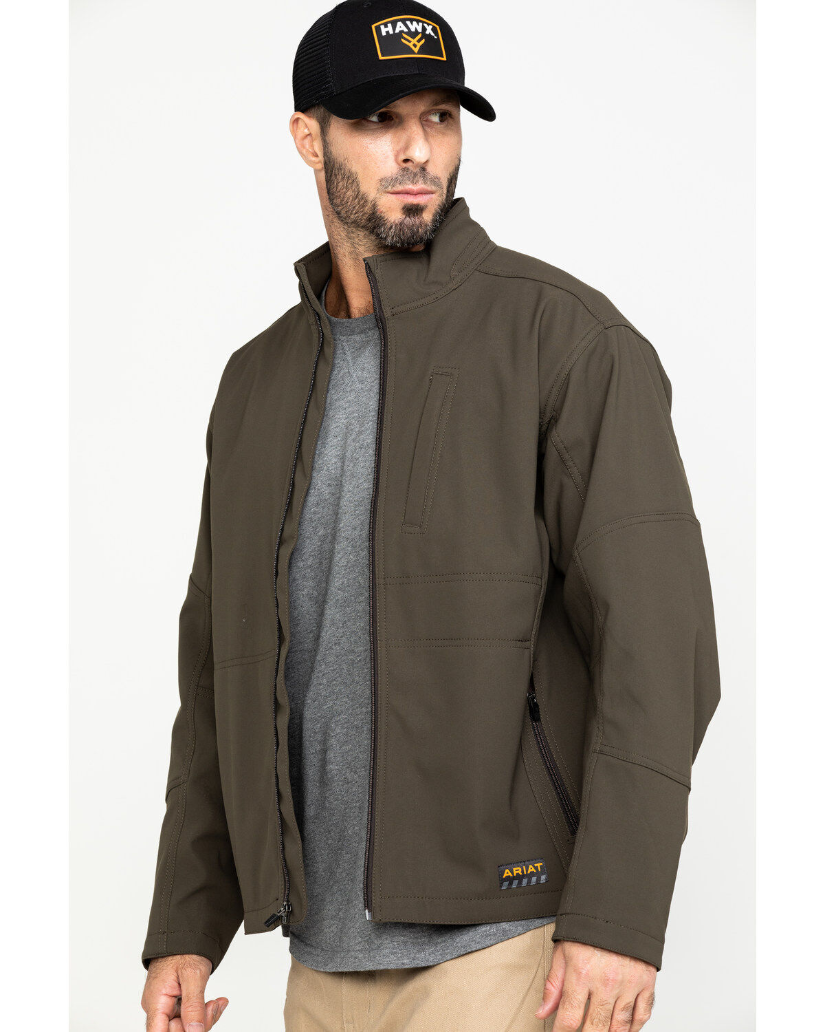 Image #3 - Ariat Men's Rebar Stretch Canvas Softshell Work Jacket, , hi-res