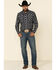 Image #2 - Rock & Roll Denim Men's Black Med Plaid Long Sleeve Western Shirt, Black, hi-res