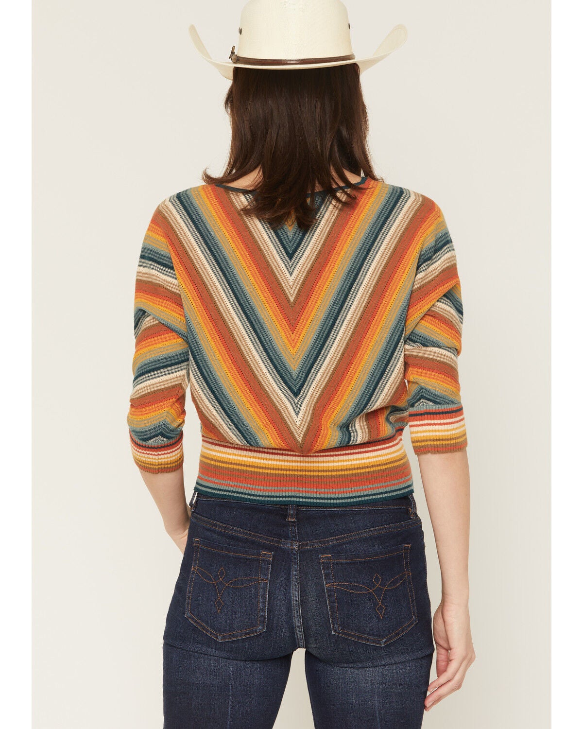 Image #4 - Shyanne Women's Hamilton Striped Dolman Sweater, Teal, hi-res