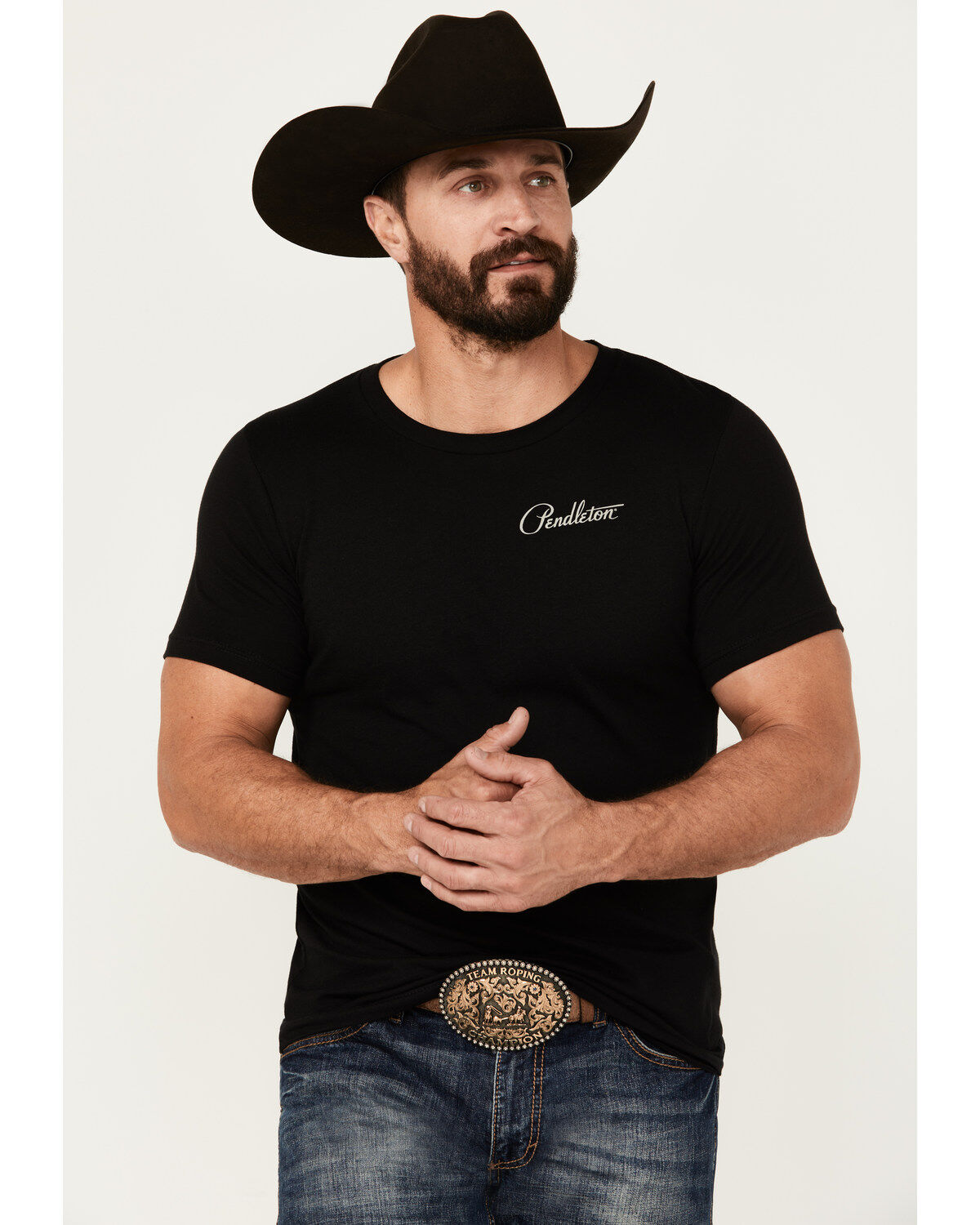 Image #2 - Pendleton Men's Harding Short Sleeve Graphic T-Shirt, Black, hi-res