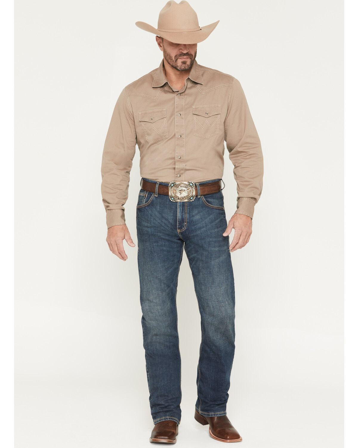 Product Name:  Wrangler Retro Men's 88MWZ Mendenhall Light Wash Slim Straight Stretch Denim Jeans