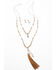 Image #1 - Shyanne Women's Moonlit Two Layered Beaded Necklace Tassel Jewelry Set , Silver, hi-res