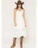 Image #2 - Shyanne Women's Button-Front Lace Trim Midi Dress, White, hi-res