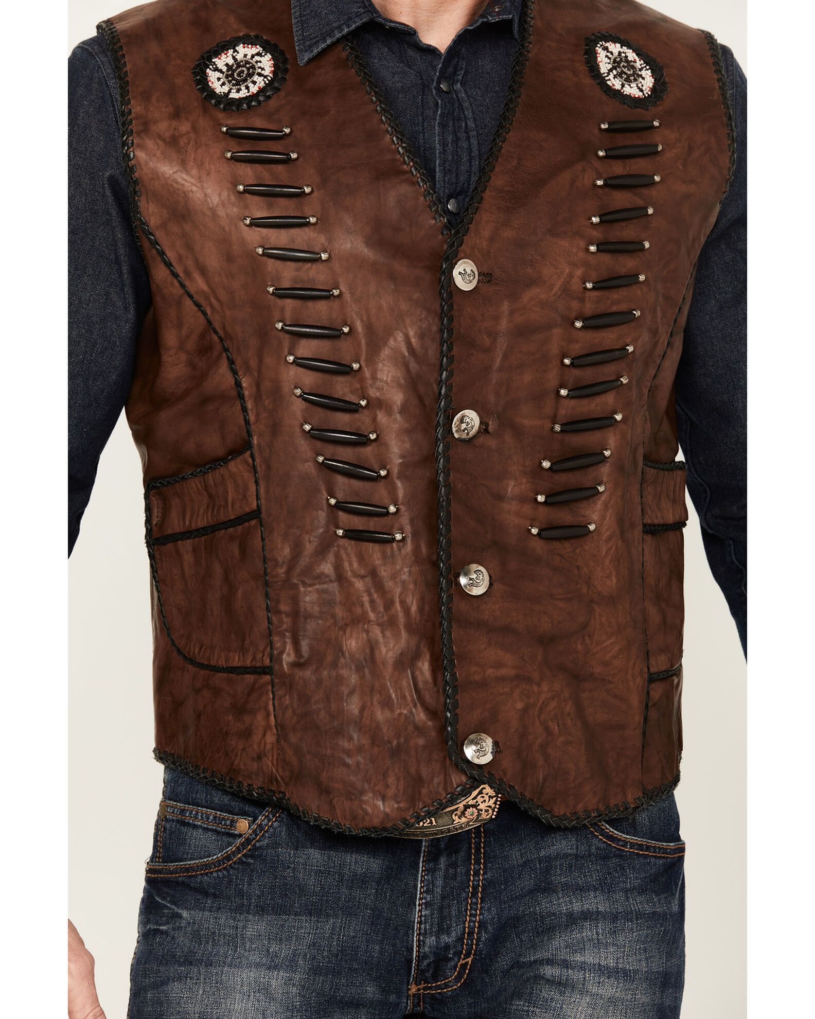Product Name Kobler Leather Men's Lacing Zapata Vest