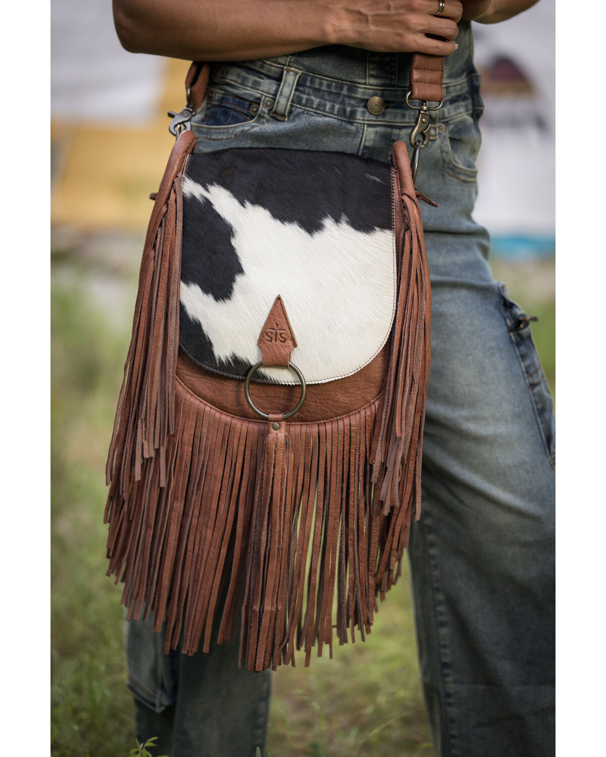 Image #5 - STS Ranchwear By Carroll Women's Indie Saddle Crossbody Bag, Brown, hi-res