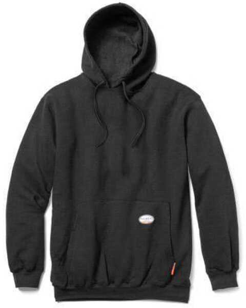 Rasco Men's FR Hooded Work Sweatshirt - Big , Black, hi-res