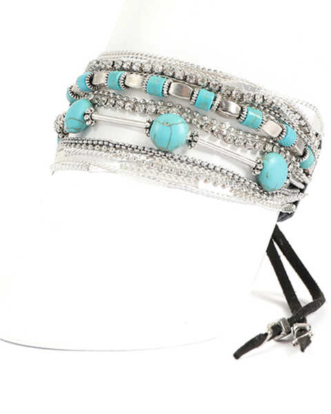 Cowgirl Confetti Women's Get Glam Cuff Bracelet , Turquoise, hi-res
