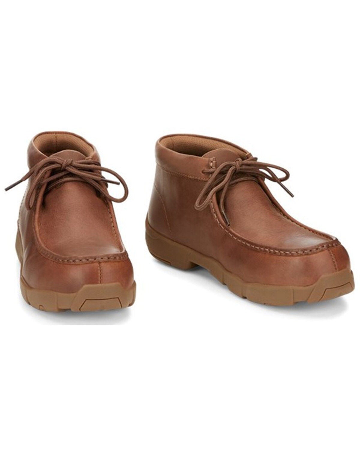 Justin Men's Cappie Cowhide Leather Shoe - Alloy Toe, Brown, hi-res