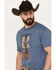 Moonshine Spirit Men's Rock Guitar Short Sleeve Graphic T-Shirt, Navy, hi-res