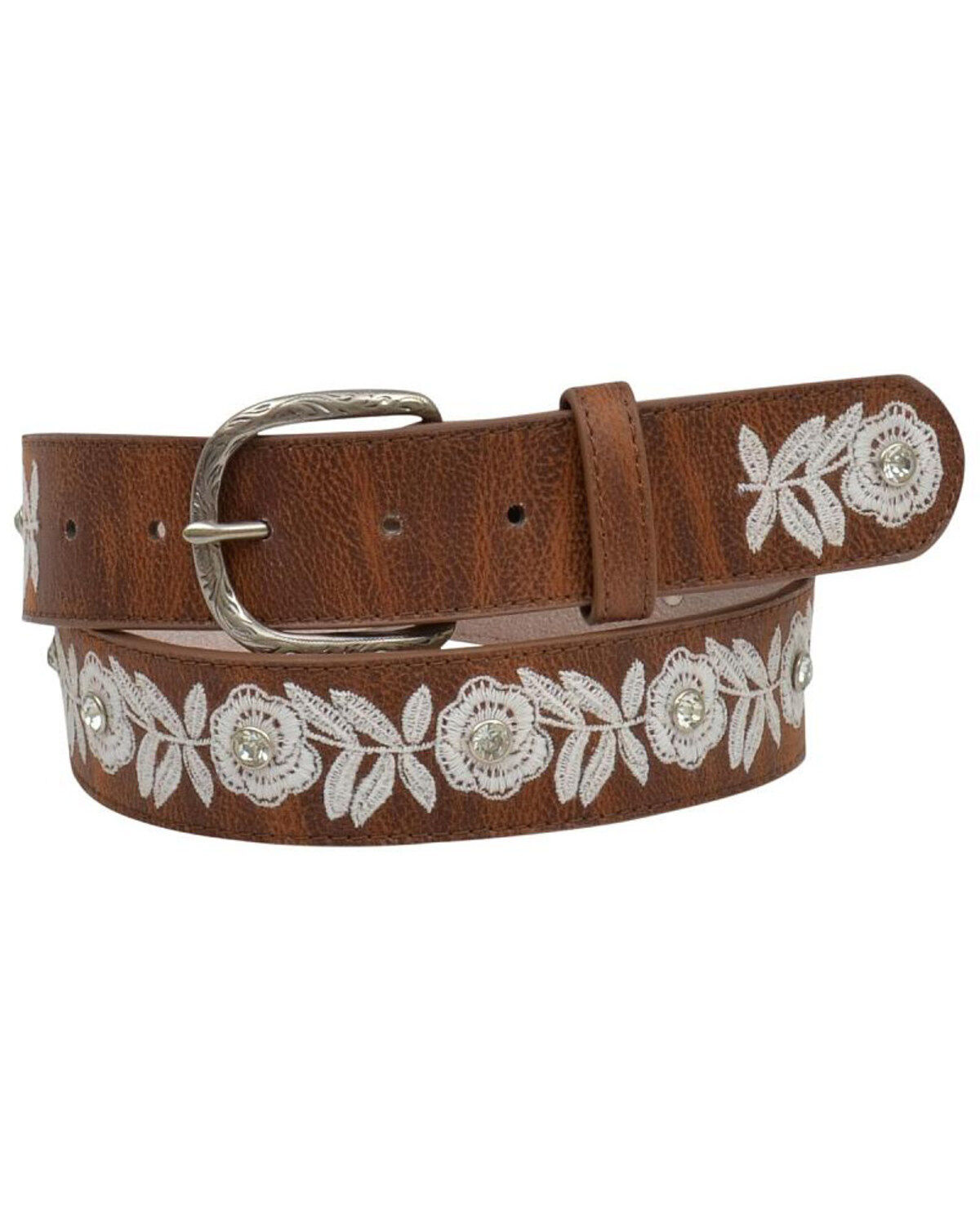 Women's Shyanne White Floral Embroidered Belt