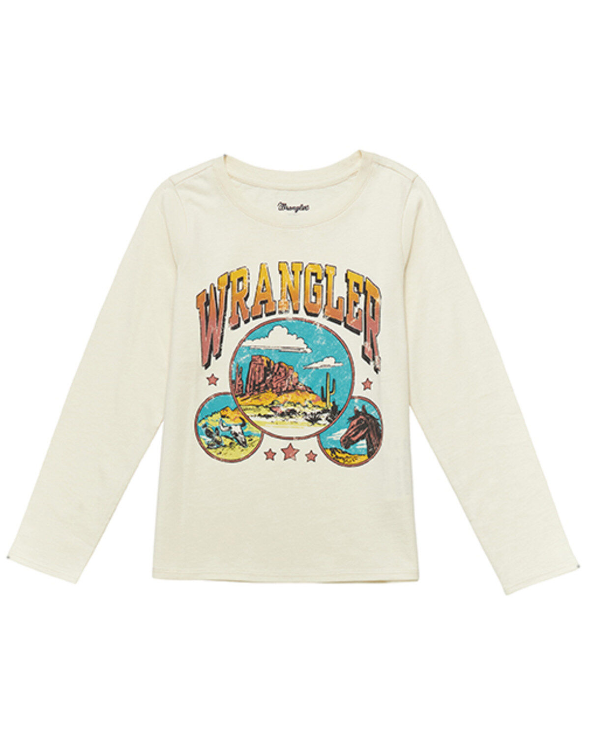 Girls' Wrangler Desert Logo Long Sleeve Graphic Shirt