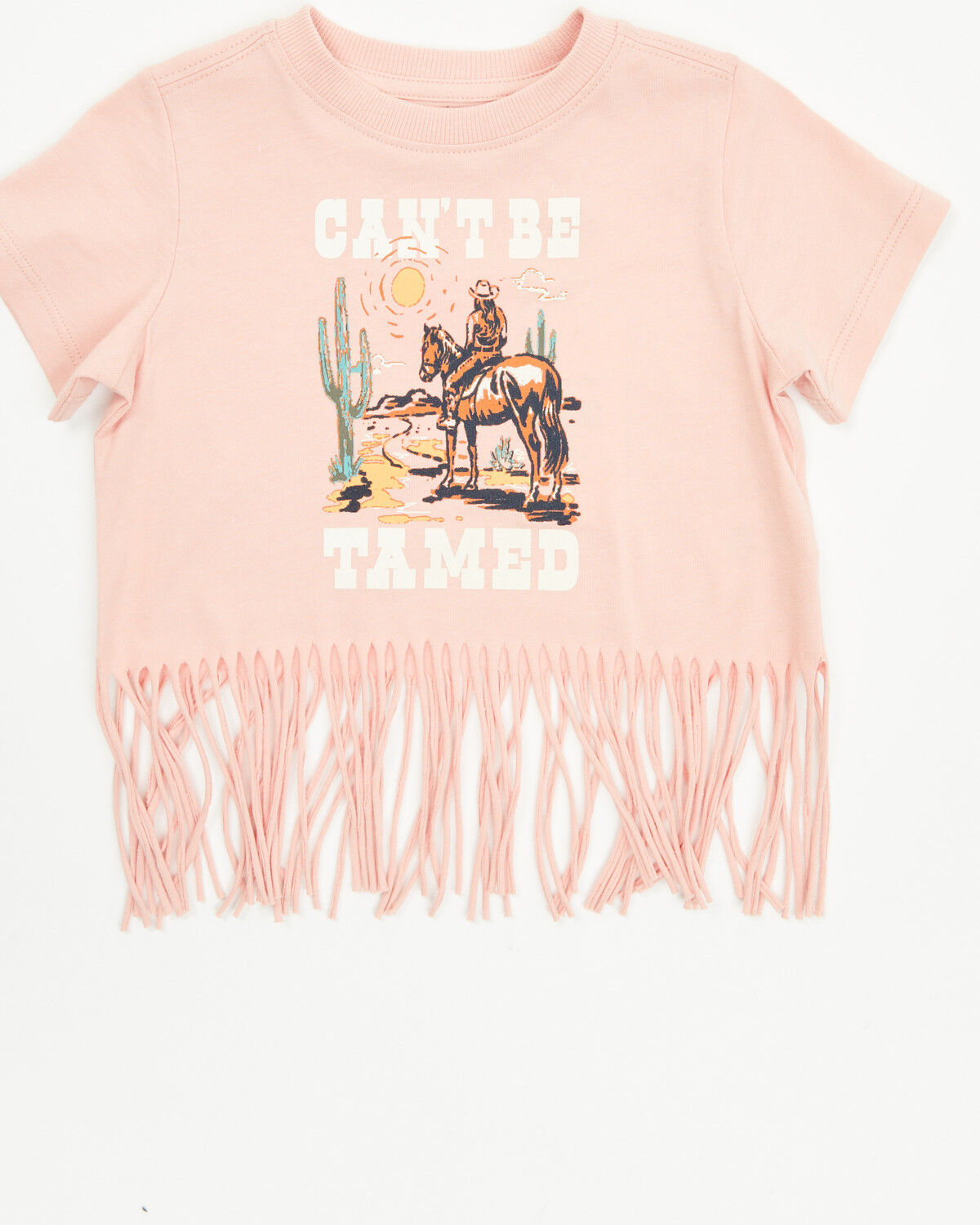 Girls' Shyanne Toddler Can't Be Tamed Short Sleeve Fringe Graphic Tee