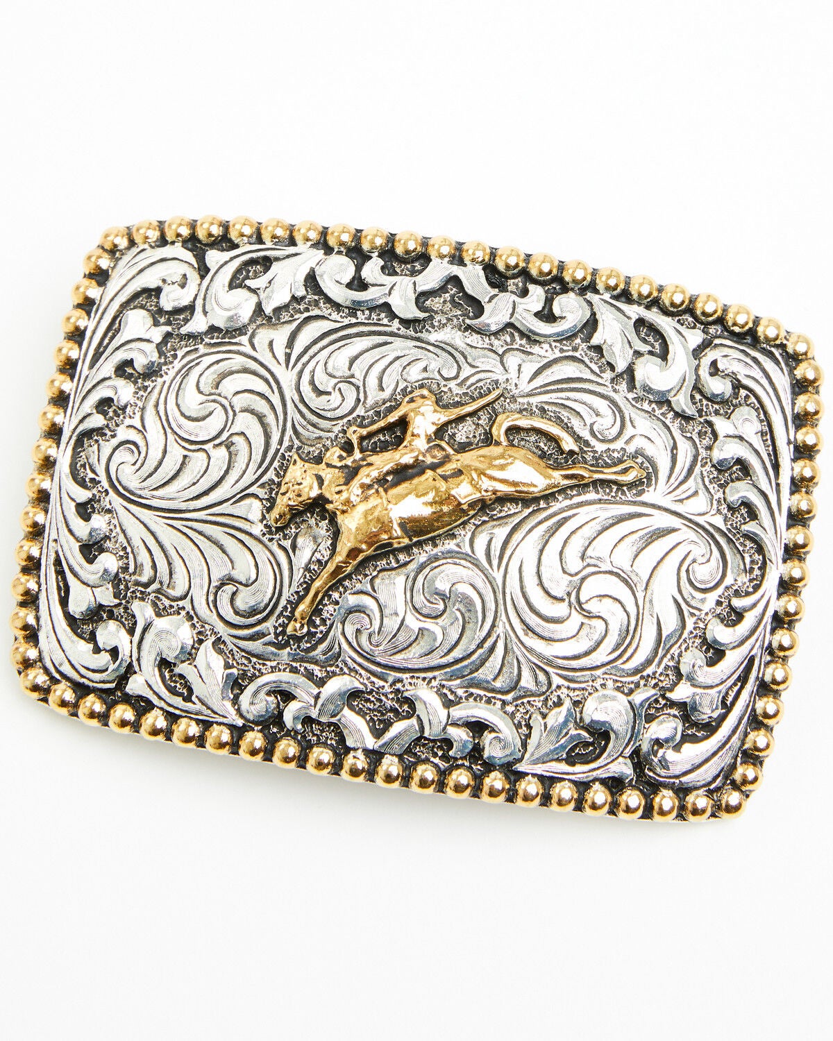 Cody James Bronc Rider Beaded Border Belt Buckle
