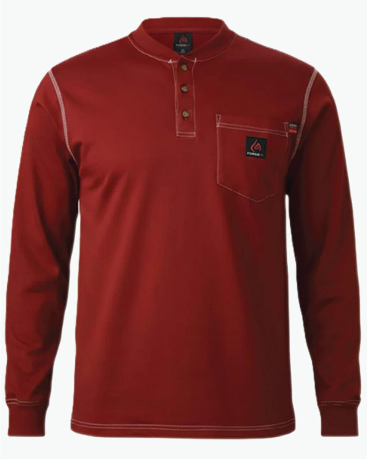 Men's Forge Workwear FR Lightweight Long Sleeve 1/4 Button-Down Henley