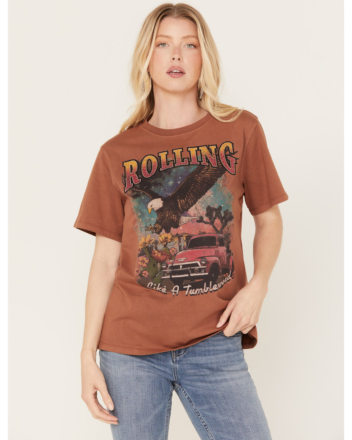 Women's Idyllwind Rhinestone Rolling Graphic Western Tee