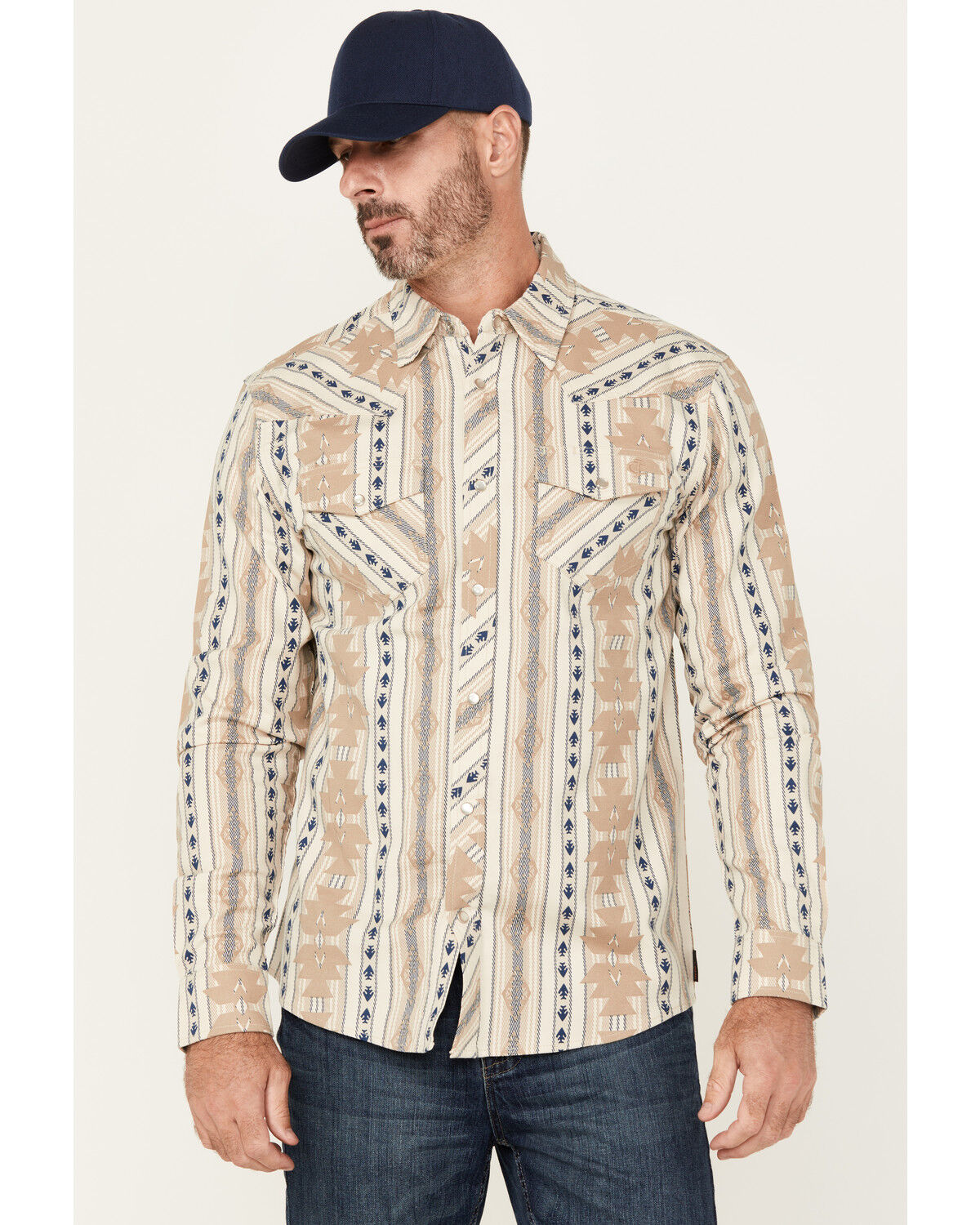 Men's Cody James FR Sedona Southwestern Striped Long Sleeve Pearl Snap