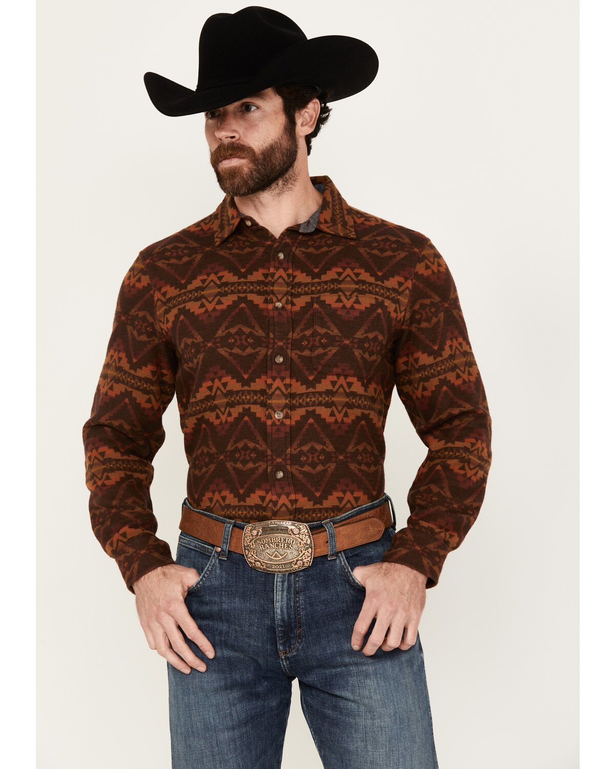 Men's Pendleton Marshall Printed Long Sleeve Button-Down Shirt