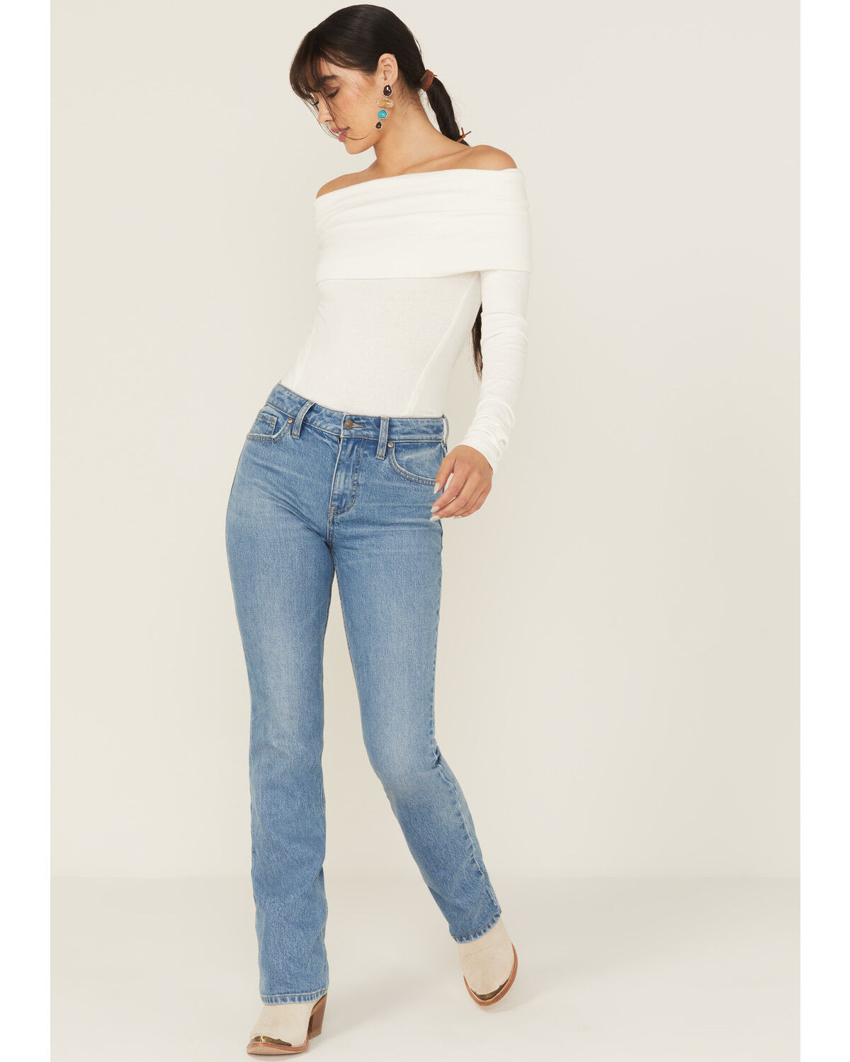 Women's Shyanne Georgia High Rise Bootcut Stretch Denim Jeans