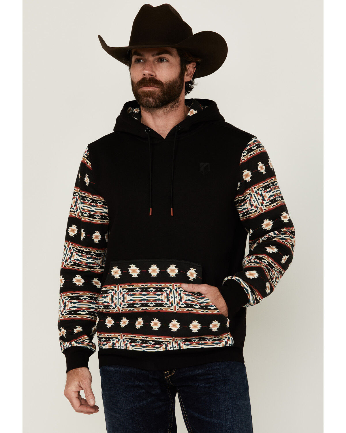 Men's RANK 45 Bangtail Southwestern Color Block Sweatshirt