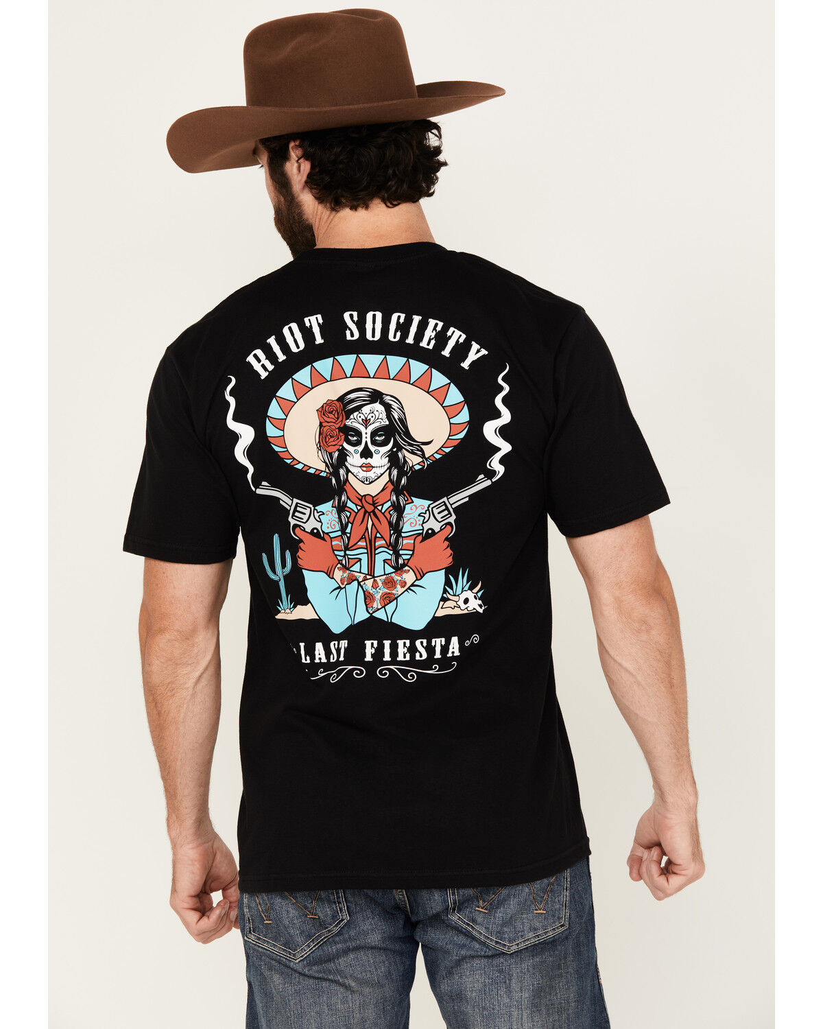 Men's Riot Society Boot Barn Exclusive Fiesta Cowgirl Short Sleeve Gra
