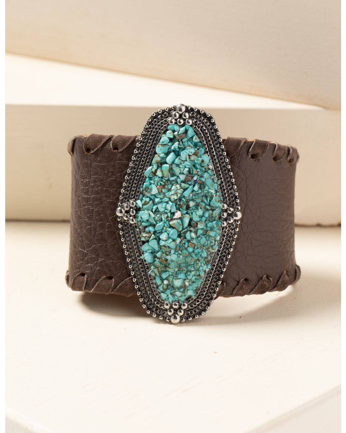 Women's Idyllwind Leather And Gem Cuff Bracelet