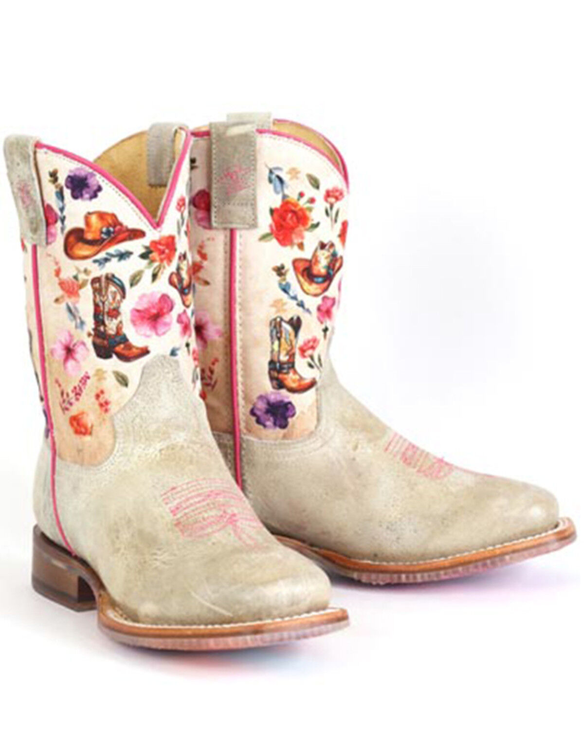 Girls' Tin Haul Let's Go Cowgirl Western Boots - Broad Square Toe