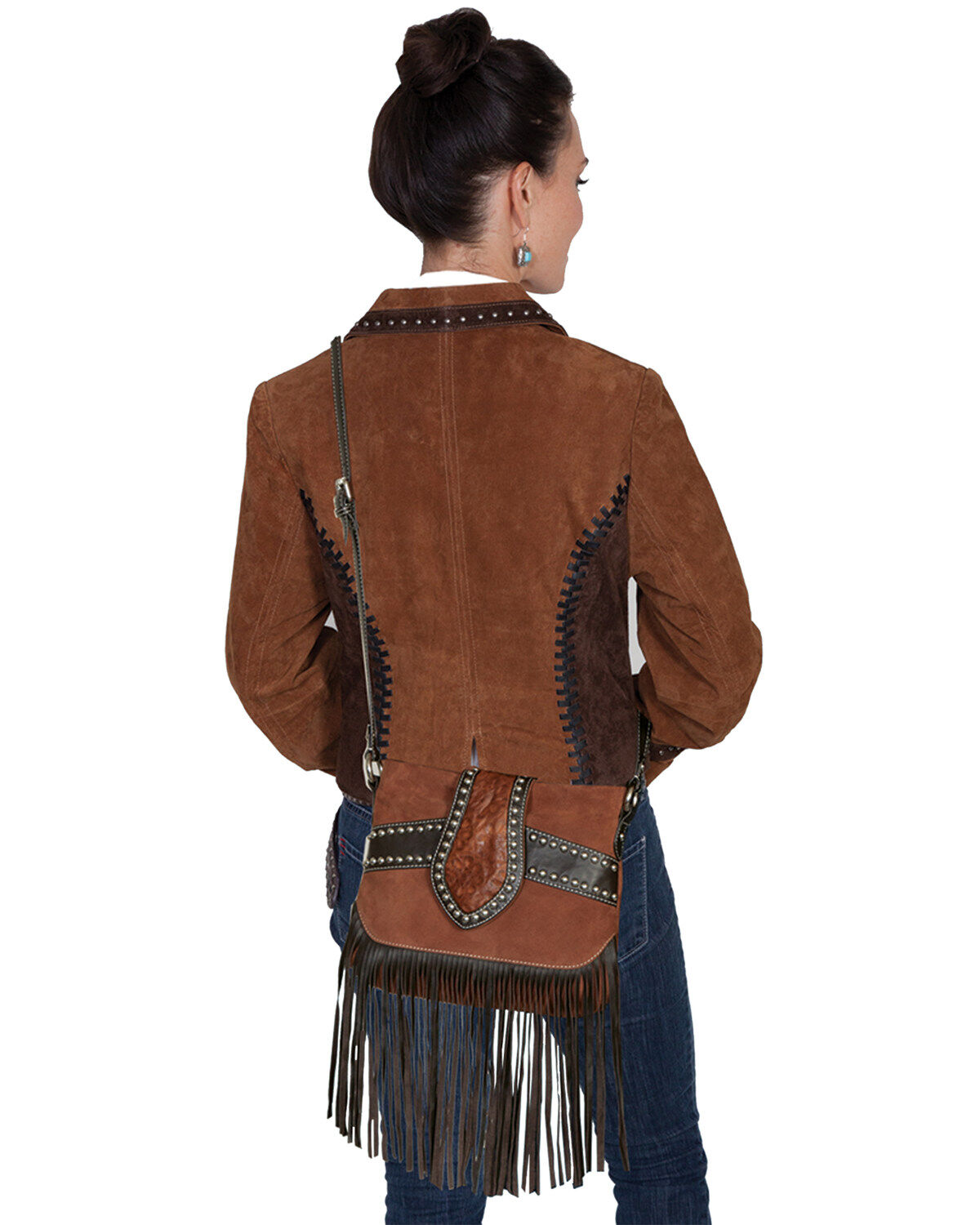 Women's Scully Suede Trim Fringe Handbag