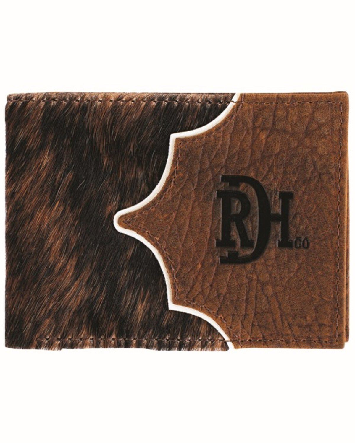 Men's Red Dirt Hat Hairon Hide Bifold Wallet