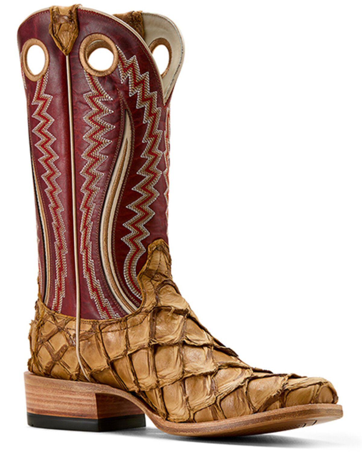 Men's Ariat Futurity Fame Exotic Pirarucu Western Boots - Square Toe