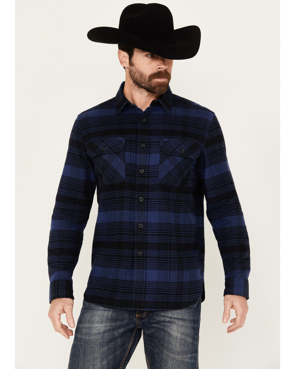 Men's Pendleton Burnside Plaid Print Long Sleeve Button-Down Flannel S